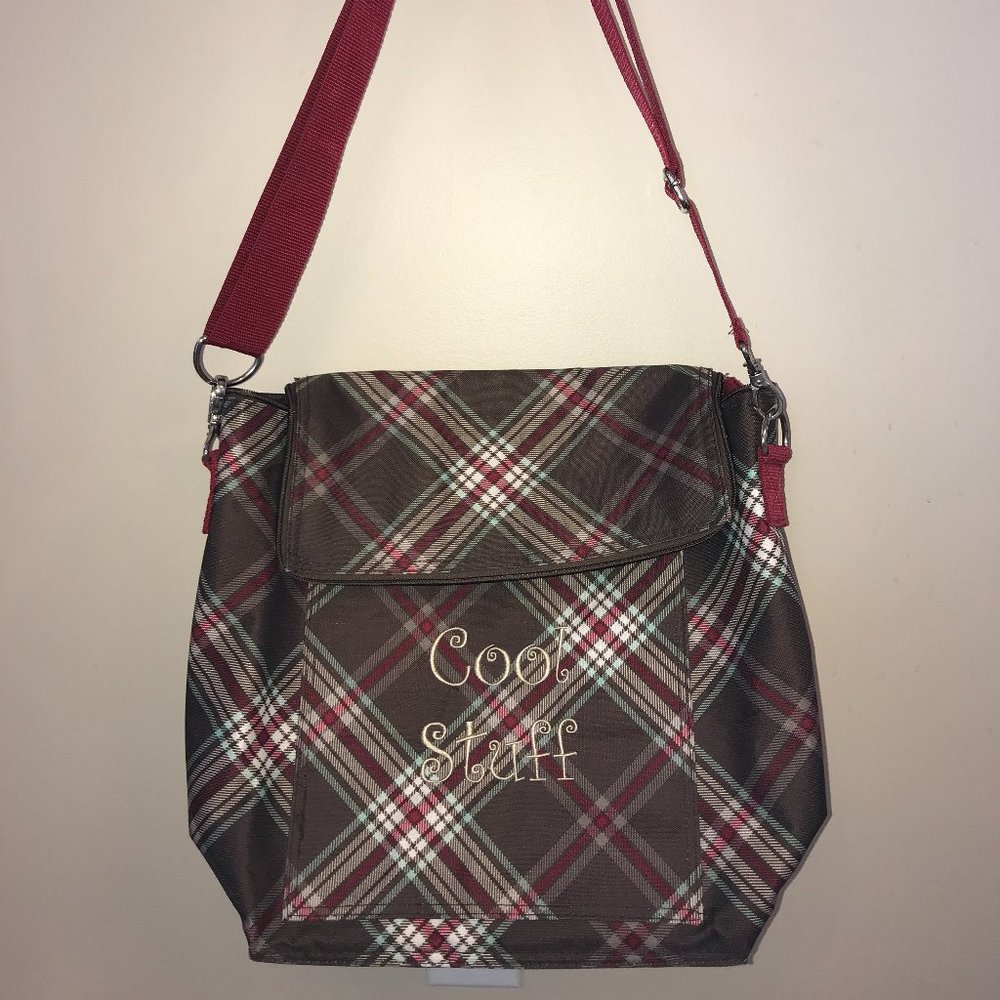 Thirty One plaid insulated tote